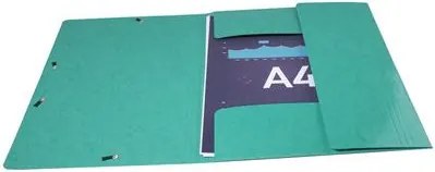 Gumis, mappa, karton, A4, EXACOMPTA Iderama, sötét zöld (EX55830E)