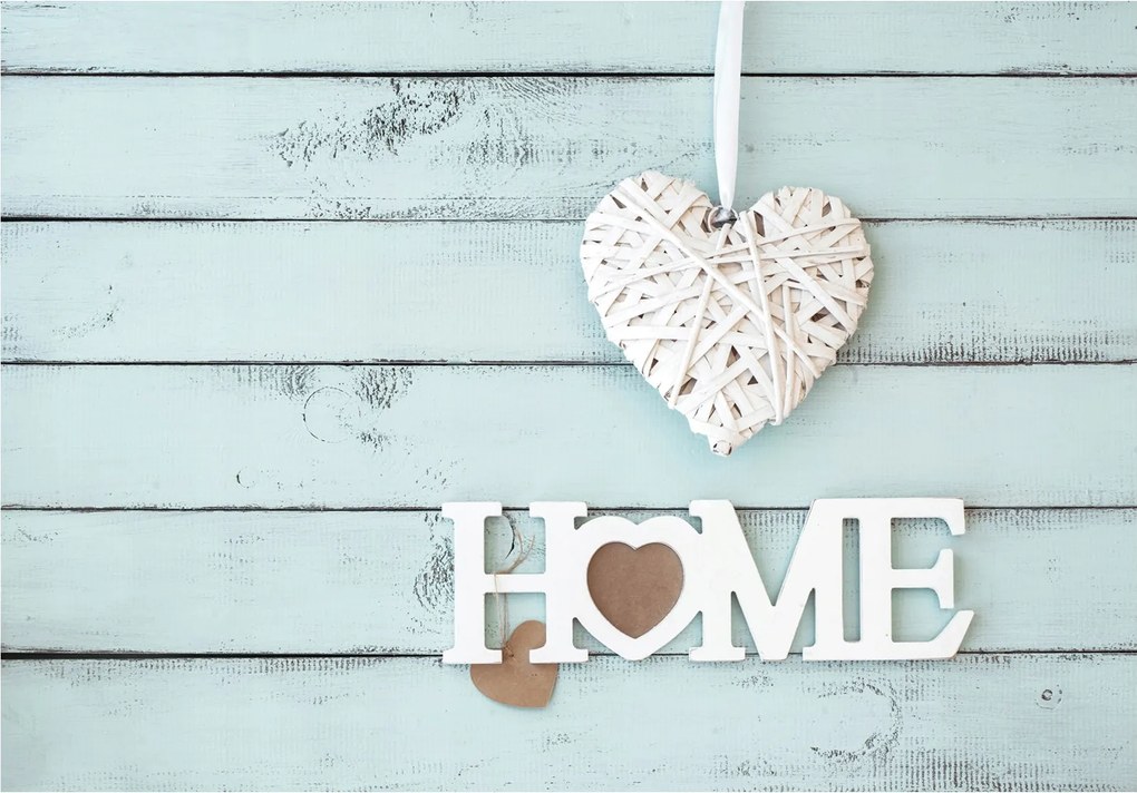 Fotótapéta Fa szív Home rusztikus báj vinil 254x184 +ragasztó