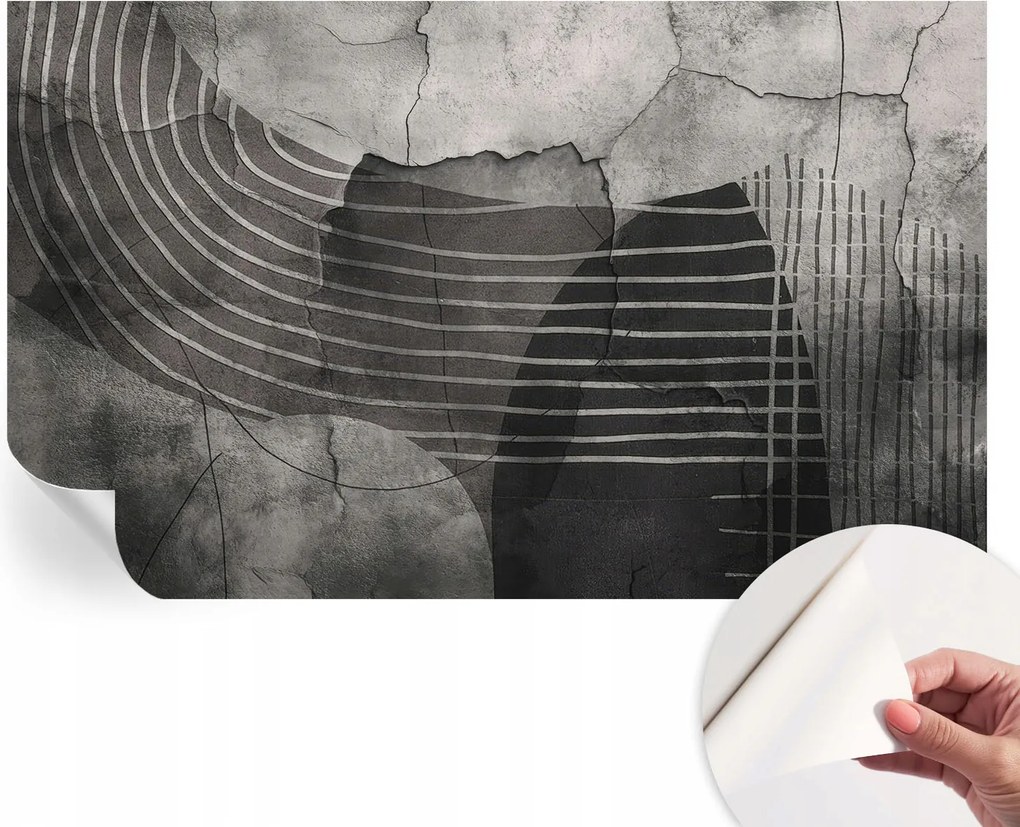 Mosható öntapadós fotótapéta étkezőbe Absztrakt vonalak 416x254 cm