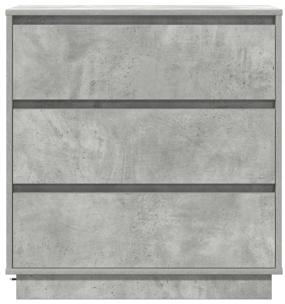Éjjeli asztal LED világítással Beton szürke 71x34,5x75 cm Mérnöki fa