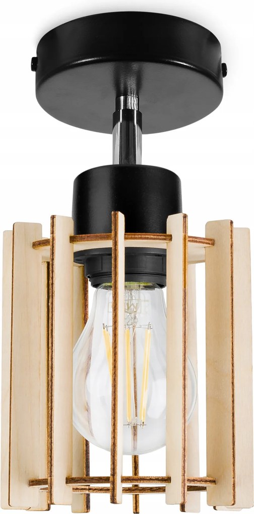 Modern Led Fából Készült Mennyezeti Fali Lámpa