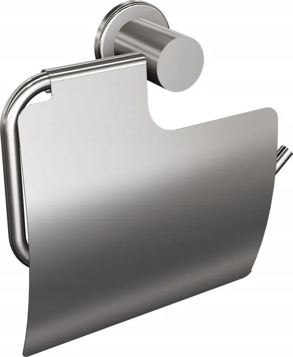 WC-papír tartó, fedéllel, króm