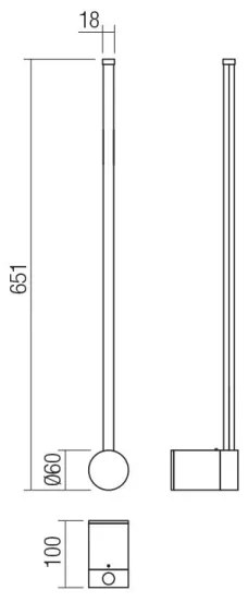 Redo 01-3121 - LED Fali lámpa TABOO LED/9W/230V réz