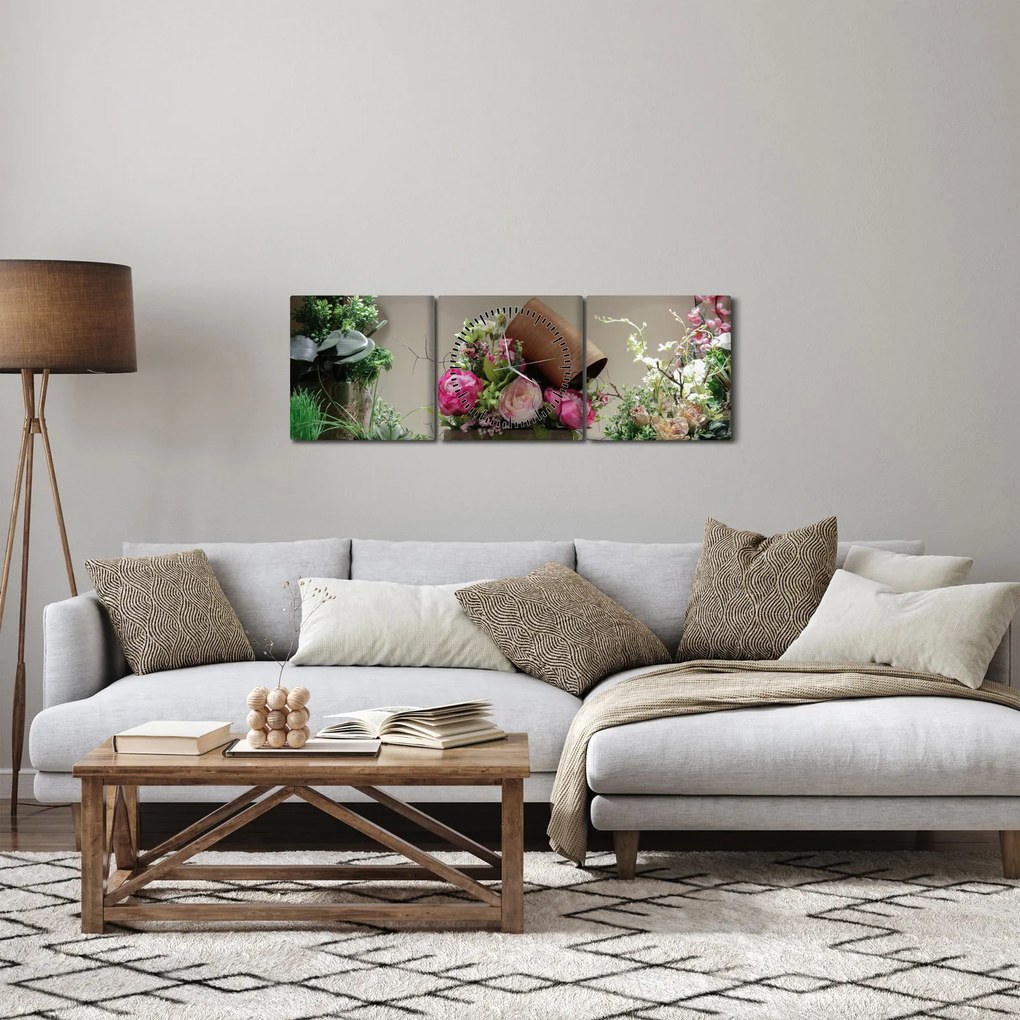 Kép - Rózsa neked (órával) (90x30 cm)