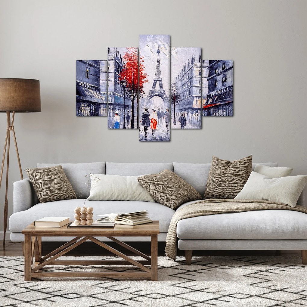 Egy párizsi utca képe, olajfestmény (150x105 cm)