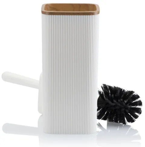 Fürdőszobai készlet ZOYA 5 db fehér/barna