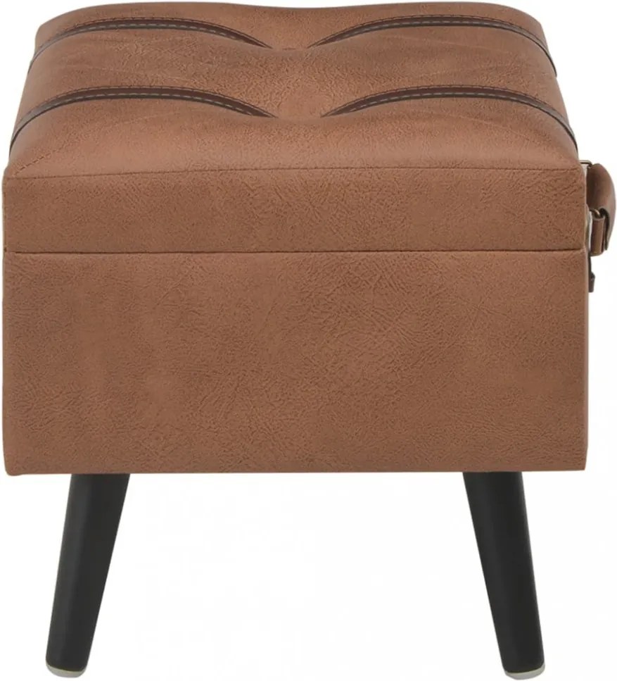 barna műbőr tárolóülőke 40 cm