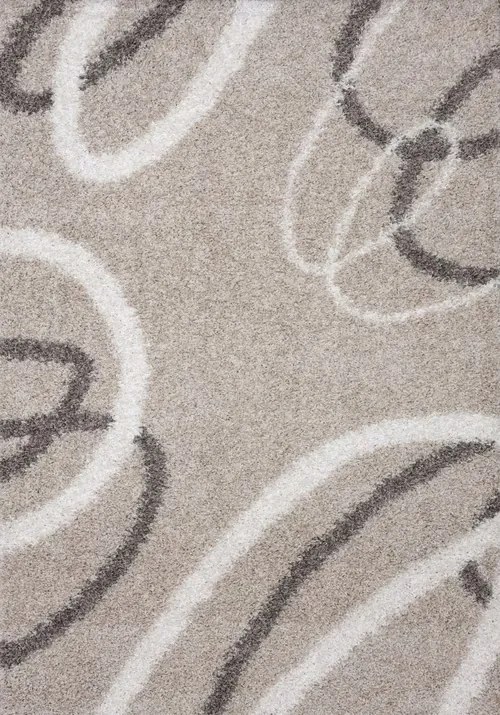 Shaggy szőnyeg nappaliba 160x230cm,krémbézs, puha szőrrel