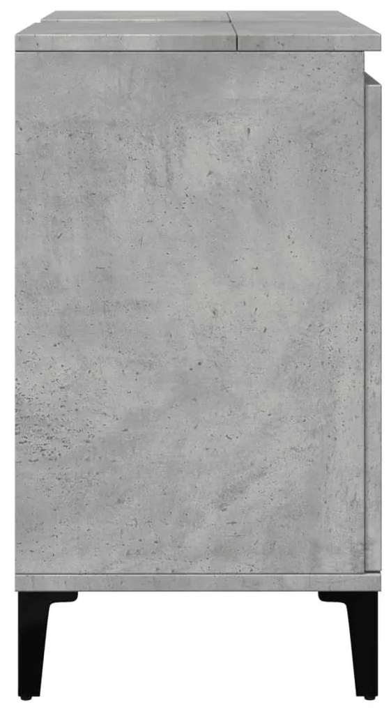 betonszürke szerelt fa mosdószekrény 58x33x60 cm