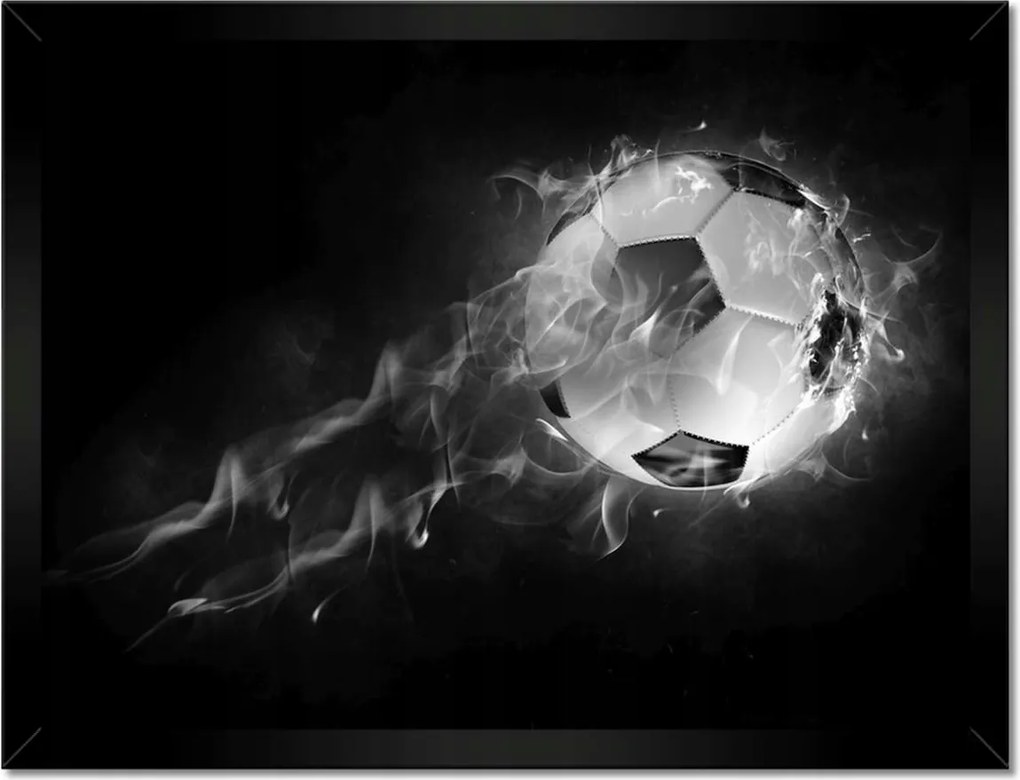 Poszterek keretben 40x30 Futball labda Tűz