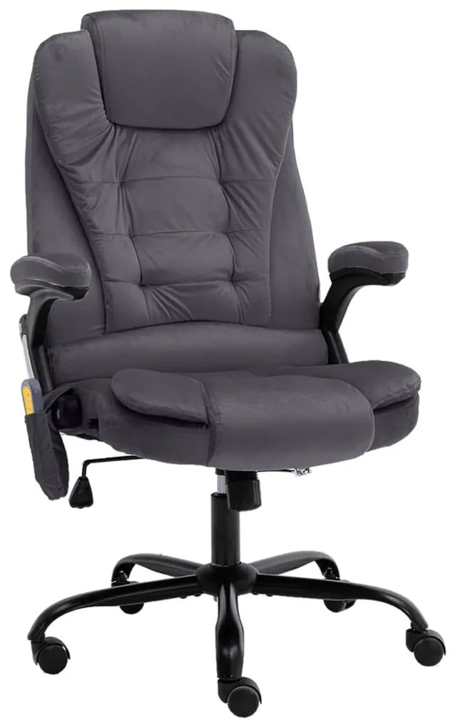 sötétszürke bársony masszázs irodaszék