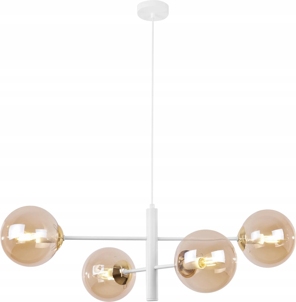 Mennyezeti Lámpa Csillár Lógó Fehér-arany Nappali Konyha Hálószoba Loft