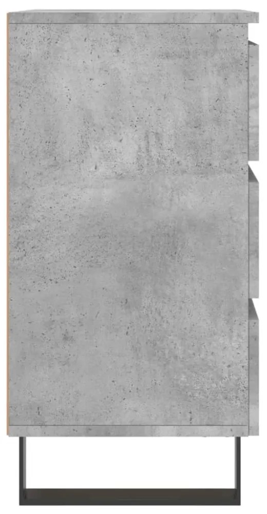 2 db betonszürke szerelt fa éjjeliszekrény 40x35x69 cm