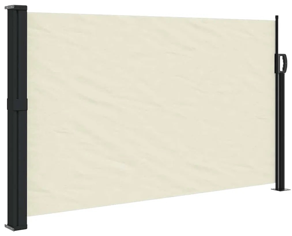 krémszínű behúzható oldalsó napellenző 117 x 300 cm