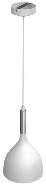 Csillár zsinóron NOAK 1xE27/15W/230V fehér/króm