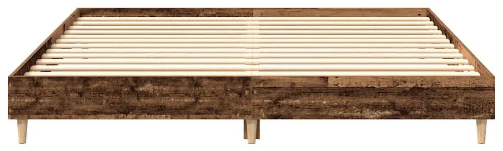 antik fa szerelt fa ágykeret matrac nélkül 200x200 cm