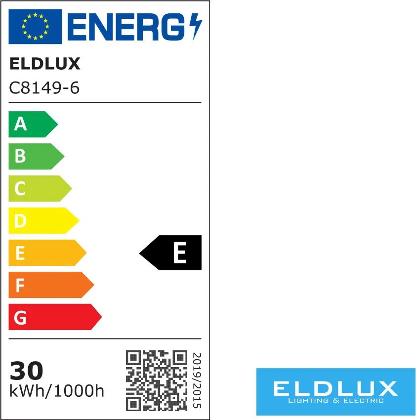 ELDLUX METEOR kristályüveg mennyezeti lámpa 6×5W NW króm