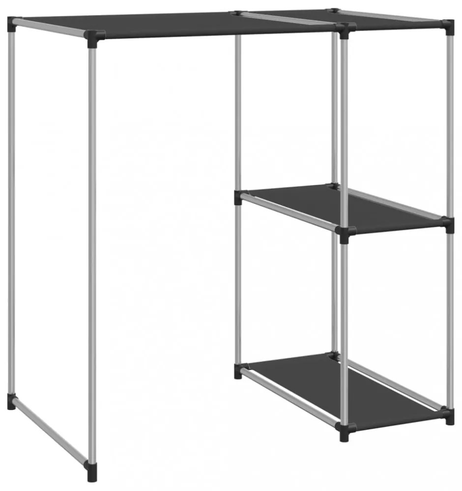 2 szintes fekete mosógép feletti tárolóállvány 87x55x90,5 cm