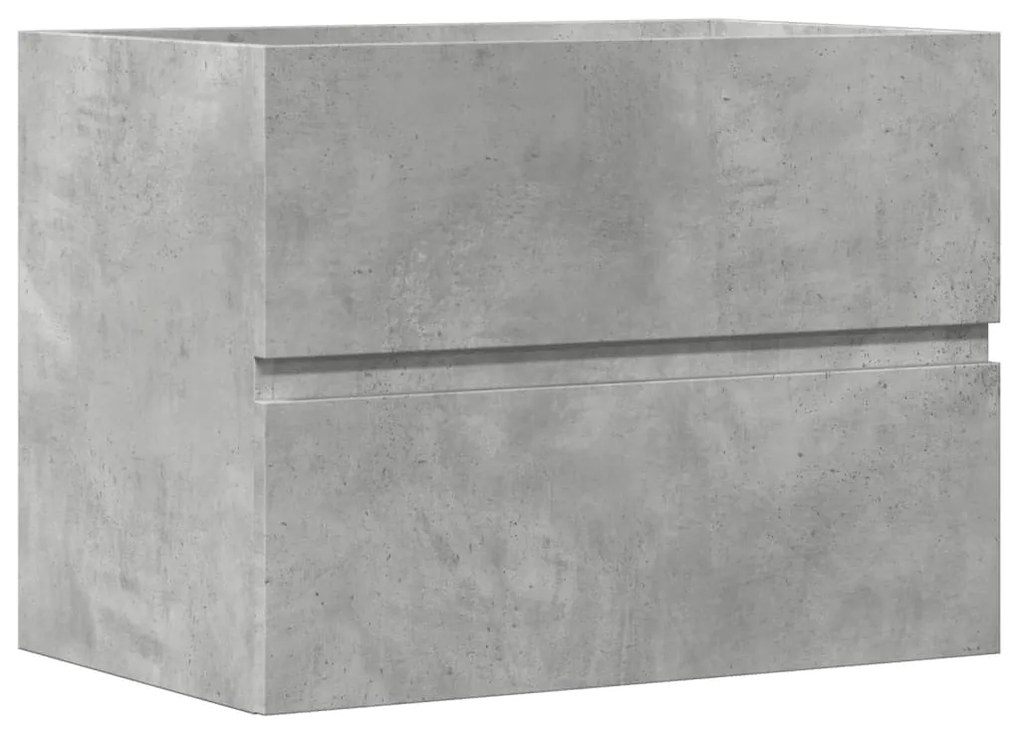 Betonszürke szerelt fa fürdőszobaszekrény 60 x 38,5 x 45 cm