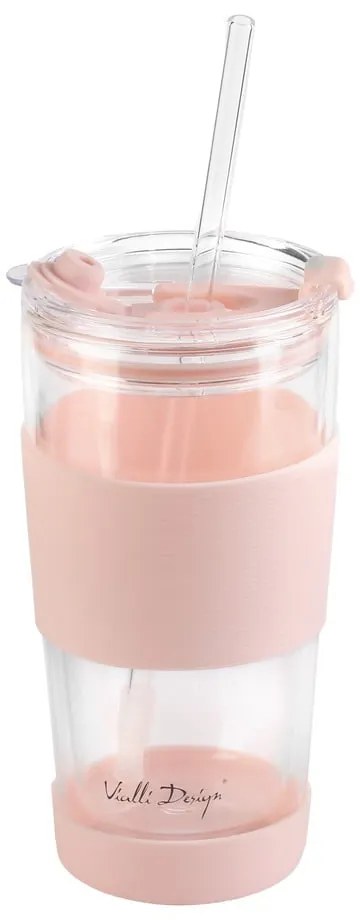 Rózsaszín termobögre 600 ml Fuori – Vialli Design