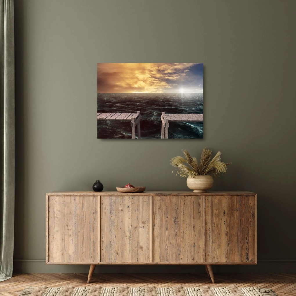 Tenger képe (üvegen) (70x50 cm)