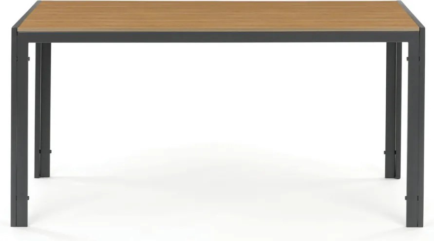 Kerti asztal 150x89 cm, fém, polywood, barna (tölgy), OAK