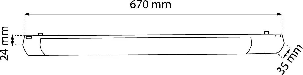 Antigo Komatsu Slim 6051 Sínreflektor 1x24W/LED 4000K 1920lm IP20