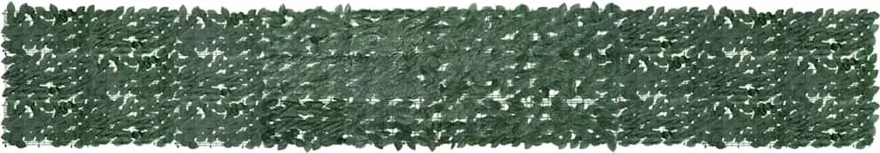 vidaXL sötétzöld leveles erkélyparaván 500 x 75 cm