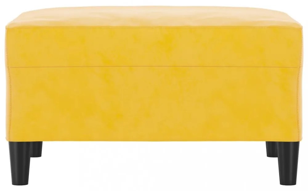 sárga bársony lábzsámoly 70x55x41 cm