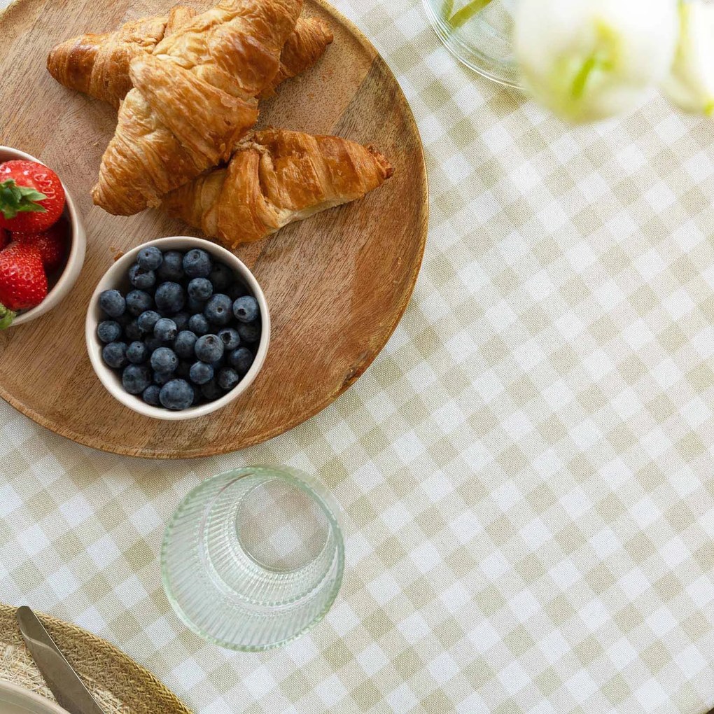 Goldea teflonos asztalterítő - bézs kockás 120 x 140 cm