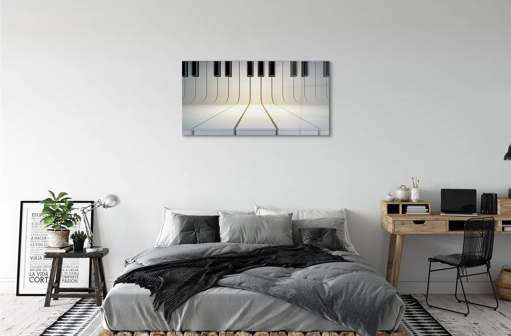 Üvegképek zongora billentyűk 120x60cm