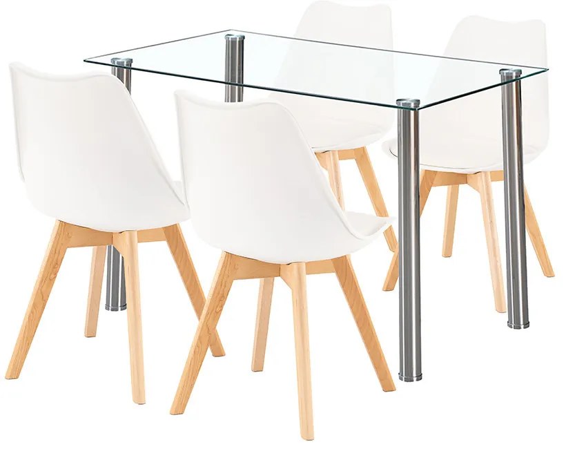 Velon 4+1 étkező garnitúra fehér-fehér