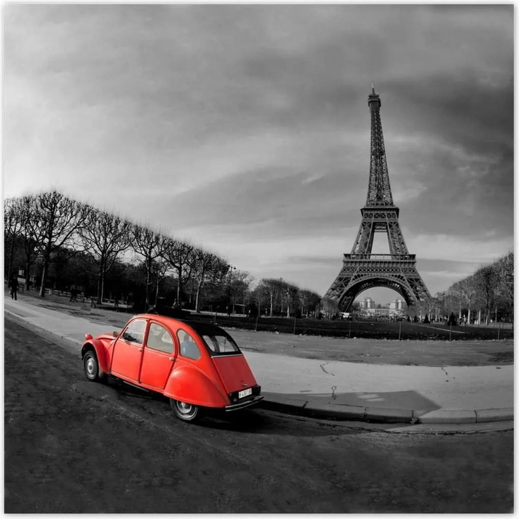 Poszterek 70x70 Piros autó torony