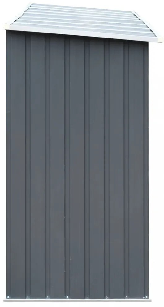 szürke horganyzott acél kerti tűzifatároló 330 x 84 x 152 cm