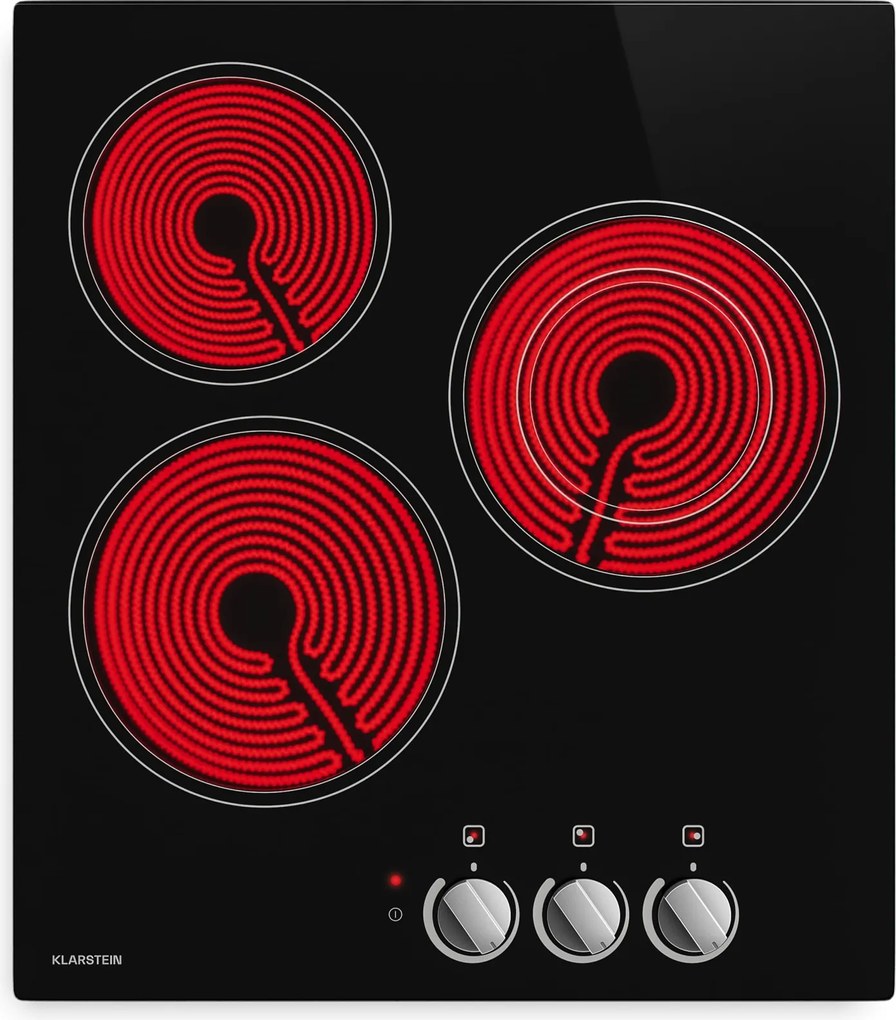 Klarstein EasyCook üvegkerámia főzőlap | 3 főzőzóna | 4700 W | 11 teljesítményfokozat | 45 cm