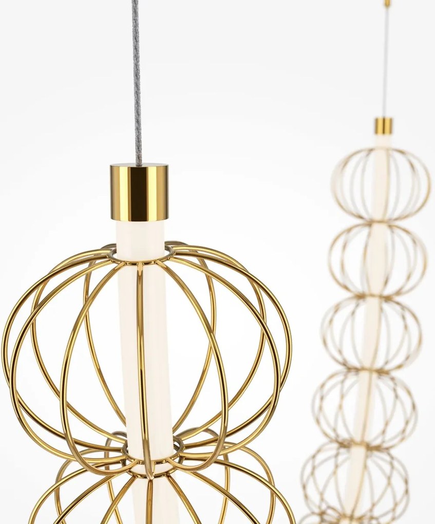 Maytoni modern függeszték golden cage fehér sárga mymod216pl-l55g3k