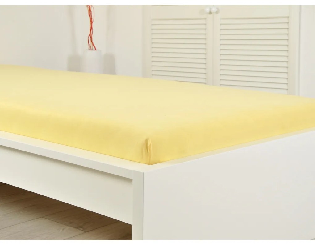 4Home Ideál jersey lepedő sárga, 180 x 200 cm, 180 x 200 cm