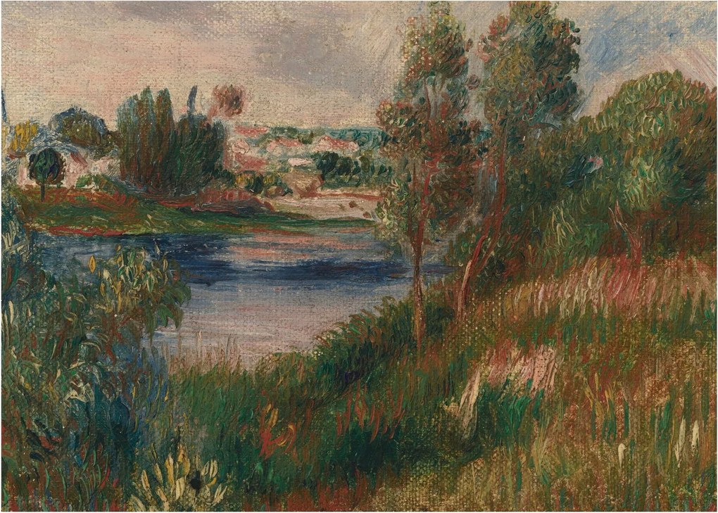 Kép - Auguste Renoir, Landscape at Vetheuil, reprodukciók (70x50 cm)