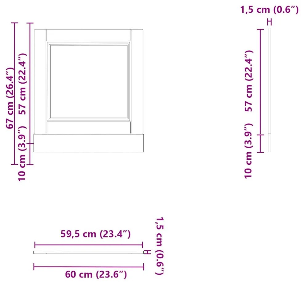 vidaXL mosogatógép panel Porto magasfényű fehér 60x1,5x67 cm gépi fa