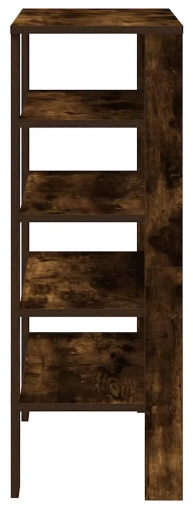 füstös tölgy színű szerelt fa cipőtartó 61x32x87,5 cm