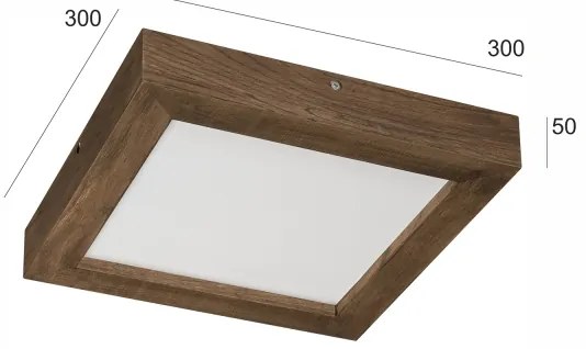 Brilagi-LED állítható fényű WOODY FRAME LED/24W/230V tölgy 30x30 cm IP44 + DO