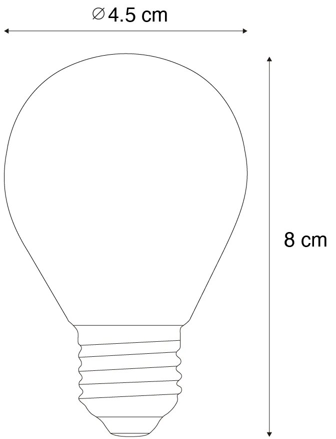 5 darabos E27 LED izzó szett P45 alkonykapcsolóval 3W 250 lm 3000K