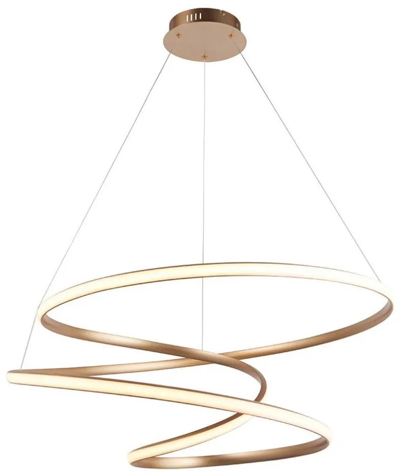 Endon 97639 - TWIRL LED dimmelhető kábelen függő csillár LED/88W/230V 3000K aranyszínű