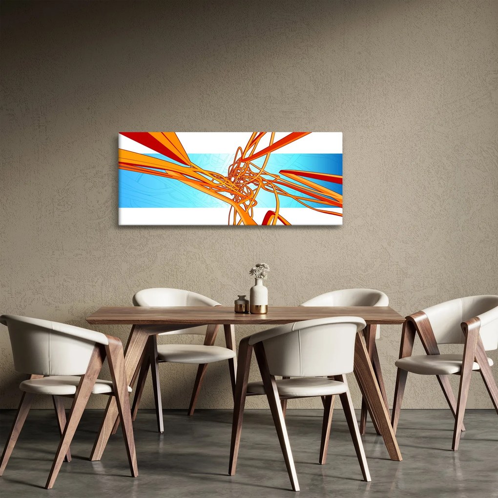 Kép - Összefonódó vonalak, absztrakciók (120x50 cm)