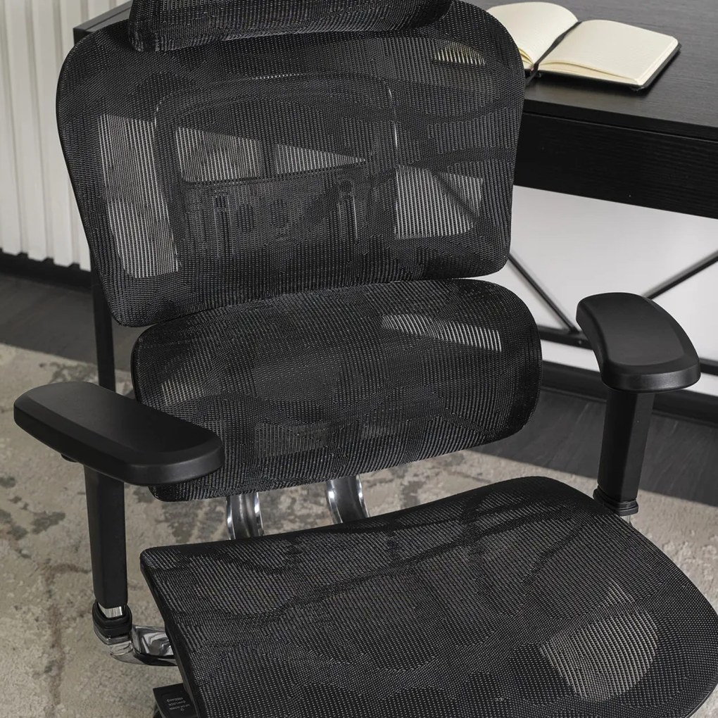 Fotel Obrotowy NINO Ergonomiczny Czarny