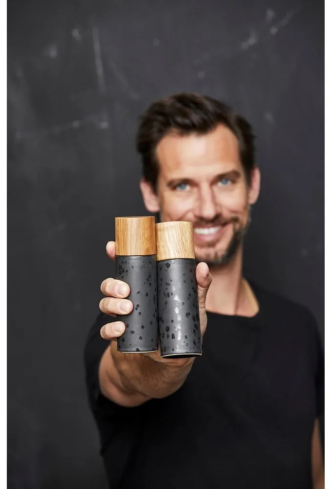 Fekete kerámia só- és borsőrlő szett 2 db-os Gastro Black – Bitz