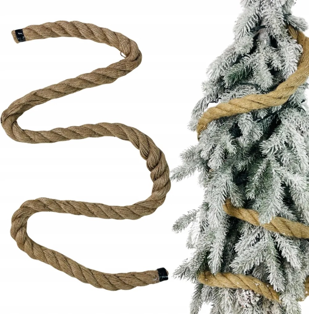 Juta Zsinór Vastag Dísz Karácsonyfa Díszek Lánc Karácsonyfára 150cm Ünnepek