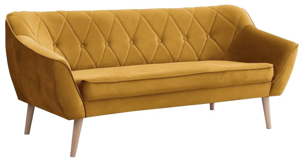 Wilsondo DEANA III kárpitozott kanapé - sárga