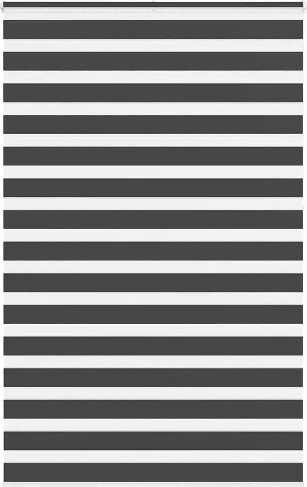 vidaXL zebrafüggönnyel fekete szövetszélesség 140,9 cm poliészter