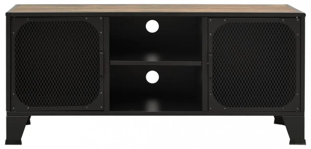 rusztikus barna fém és MDF TV-szekrény 105 x 36 x 47 cm